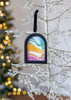 Jingle Bell Original Art Ornament - Rainbow