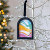 Jingle Bell Original Art Ornament - Rainbow