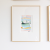 "Joyful Connections" Original Art Framed in 11x14 Aluminum Brass - Horizon Greens