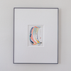 "Joyful Connections" Original Art Framed in 16x20 Aluminum Black - Flip Swish Coral Pop