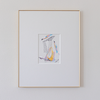 "Joyful Connections" Original Art Framed in 16x20 Aluminum Brass - Criss Cross