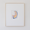 "Joyful Connections" Original Art Framed in 16x20 Aluminum Brass - Lavender Smooth Swish