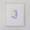 "Joyful Connections" Original Art Framed in 16x20 Aluminum Brass - Lavender Swish 2