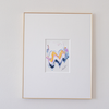 "Joyful Connections" Original Art Framed in 16x20 Aluminum Brass - Wavy Snowfall