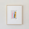 "Joyful Connections" Original Art Framed in 11x14 Aluminum Brass - Outlined Swish 2