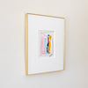 "Joyful Connections" Original Art Framed in 11x14 Aluminum Brass - Outlined Swish 2