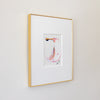 "Joyful Connections" Original Art Framed in 11x14 Aluminum Brass - Perfect Peach Swish