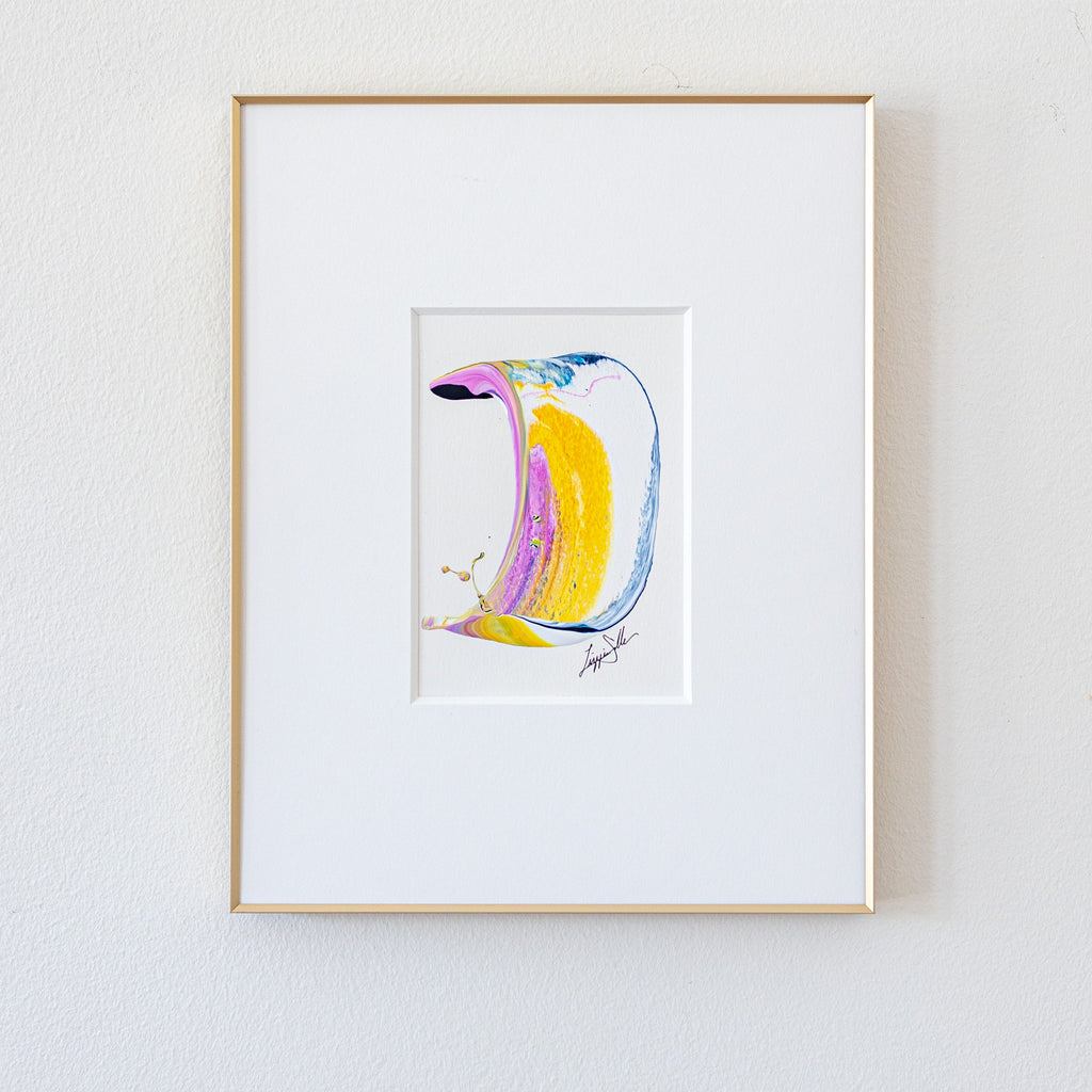 "Joyful Connections" Original Art Framed in 11x14 Aluminum Brass -