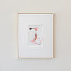 "Joyful Connections" Original Art Framed in 11x14 Aluminum Brass - Perfect Peach Swish