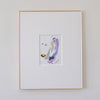 "Joyful Connections" Original Art Framed in 16x20 Aluminum Brass - Purple Swish Confetti