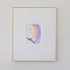 "Joyful Connections" Original Art Framed in 16x20 Aluminum Brass - Lavender Swish 2