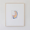 "Joyful Connections" Original Art Framed in 16x20 Aluminum Brass - Lavender Smooth Swish