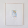 "Joyful Connections" Original Art Framed in 16x20 Aluminum Brass - Soft Blues
