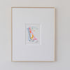 "Joyful Connections" Original Art Framed in 16x20 Aluminum Brass - Pastel Swish 2