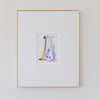 "Joyful Connections" Original Art Framed in 16x20 Aluminum Brass - Lavender Swish