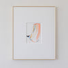 "Joyful Connections" Original Art Framed in 16x20 Aluminum Brass - Peach Swish