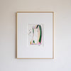 "Joyful Connections" Original Art Framed in 11x14 Aluminum Brass - Confetti with Flip