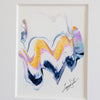 "Joyful Connections" Original Art Framed in 16x20 Aluminum Brass - Wavy Snowfall