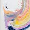 "Joyful Connections" Original Art Framed in 16x20 Aluminum Brass - Lavender Smooth Swish