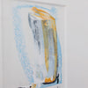"Joyful Connections" Original Art Framed in 16x20 Aluminum Brass - Soft Blues
