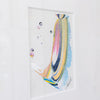 "Joyful Connections" Original Art Framed in 16x20 Aluminum Brass - Pastel Swirly Swish