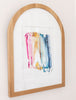 "Joy in Motion" in White Oak Arched Frame, 22"x29"