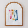 "Joy in Motion" in White Oak Arched Frame, 22"x29"