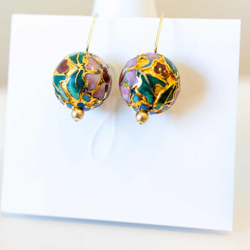 Mila Cloisonné Earrings - One of a Kind