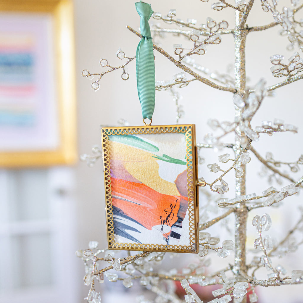 Merry & Bright XL Original Art Ornament #0