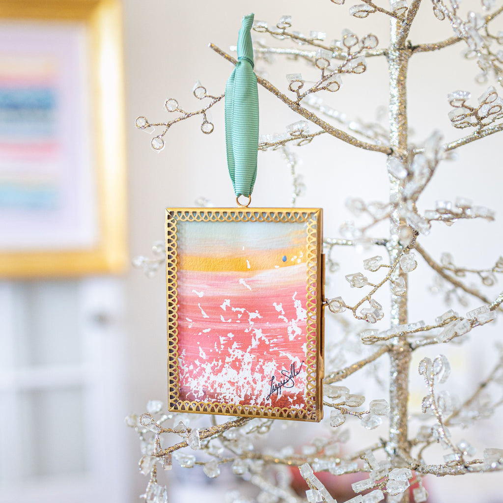 Merry & Bright XL Original Art Ornament #13