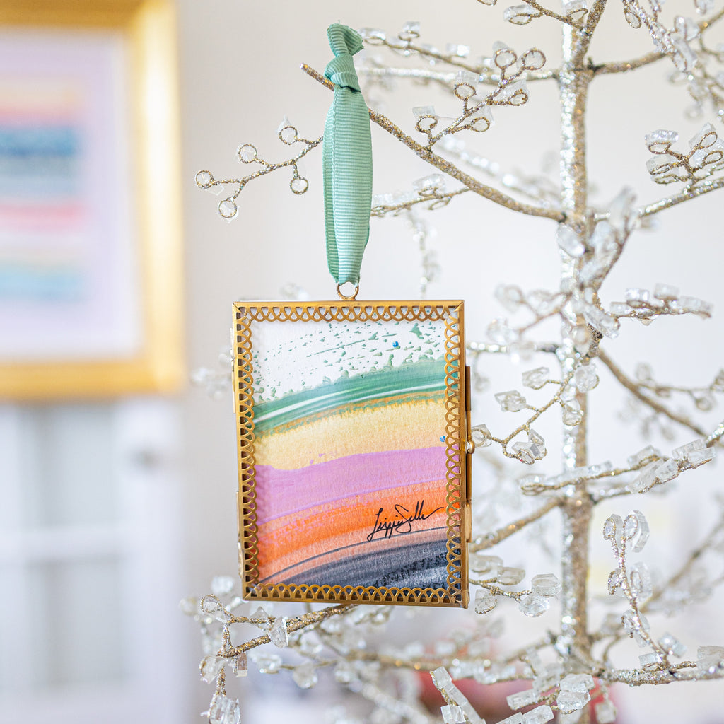 Merry & Bright XL Original Art Ornament #2
