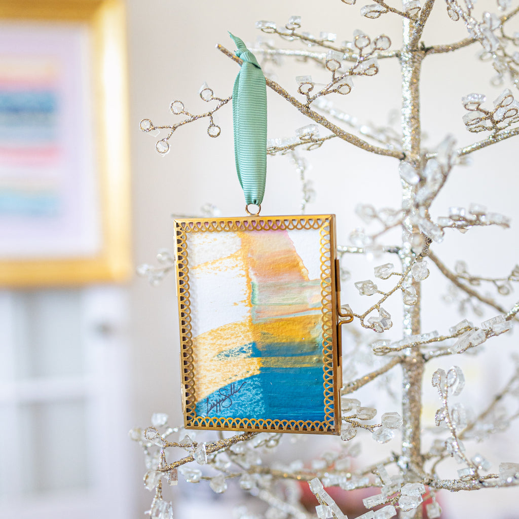 Merry & Bright XL Original Art Ornament #8