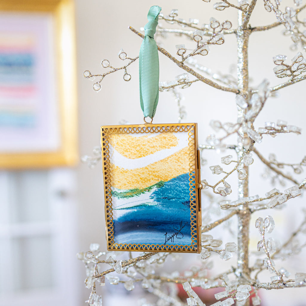 Merry & Bright XL Original Art Ornament #9