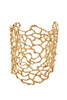 Bronze lace-style bracelet on a white background