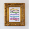 "Learning the Lines 4" 12"x15", Gold Vintage Frame