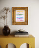 "Learning the Lines 4" 12"x15", Gold Vintage Frame