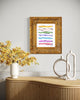 "Learning the Lines 4" 12"x15", Gold Vintage Frame