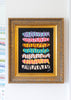"Line by Line 2" 16.5x19.5, Gold Vintage Frame