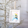 Let It Snow Original Art Ornament - Whiteout rainbow