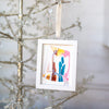 Let It Snow Original Art Ornament - Blue Angel Swish