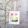 Let It Snow Original Art Ornament - Rainbow Horizontal Swish