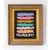 "Line by Line 2" 16.5x19.5, Gold Vintage Frame
