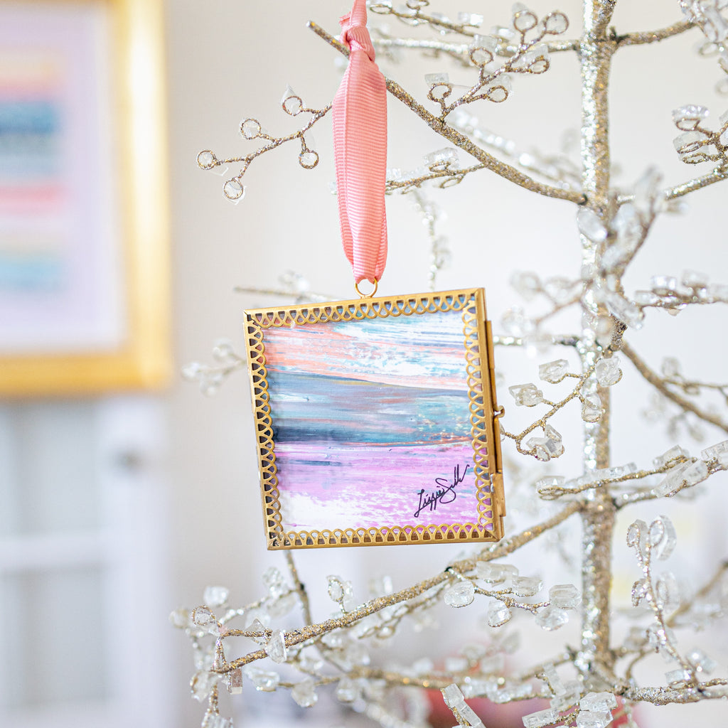 Merry & Bright Original Art Ornament #10