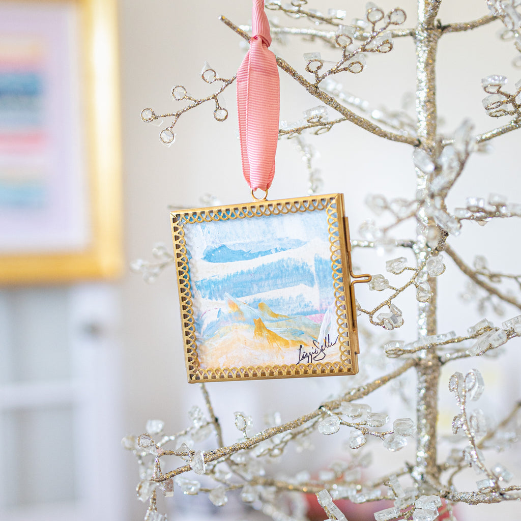 Merry & Bright Original Art Ornament #11