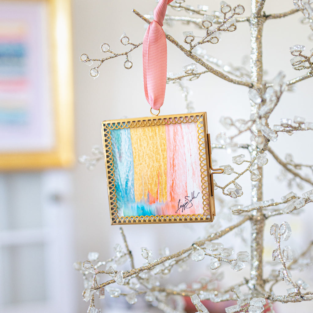 Merry & Bright Original Art Ornament #12