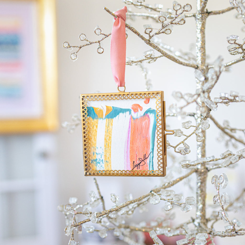 Merry & Bright Original Art Ornament #13