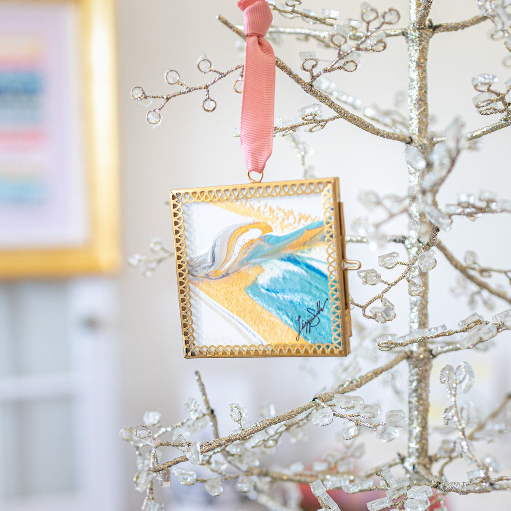 Merry & Bright Original Art Ornament #15