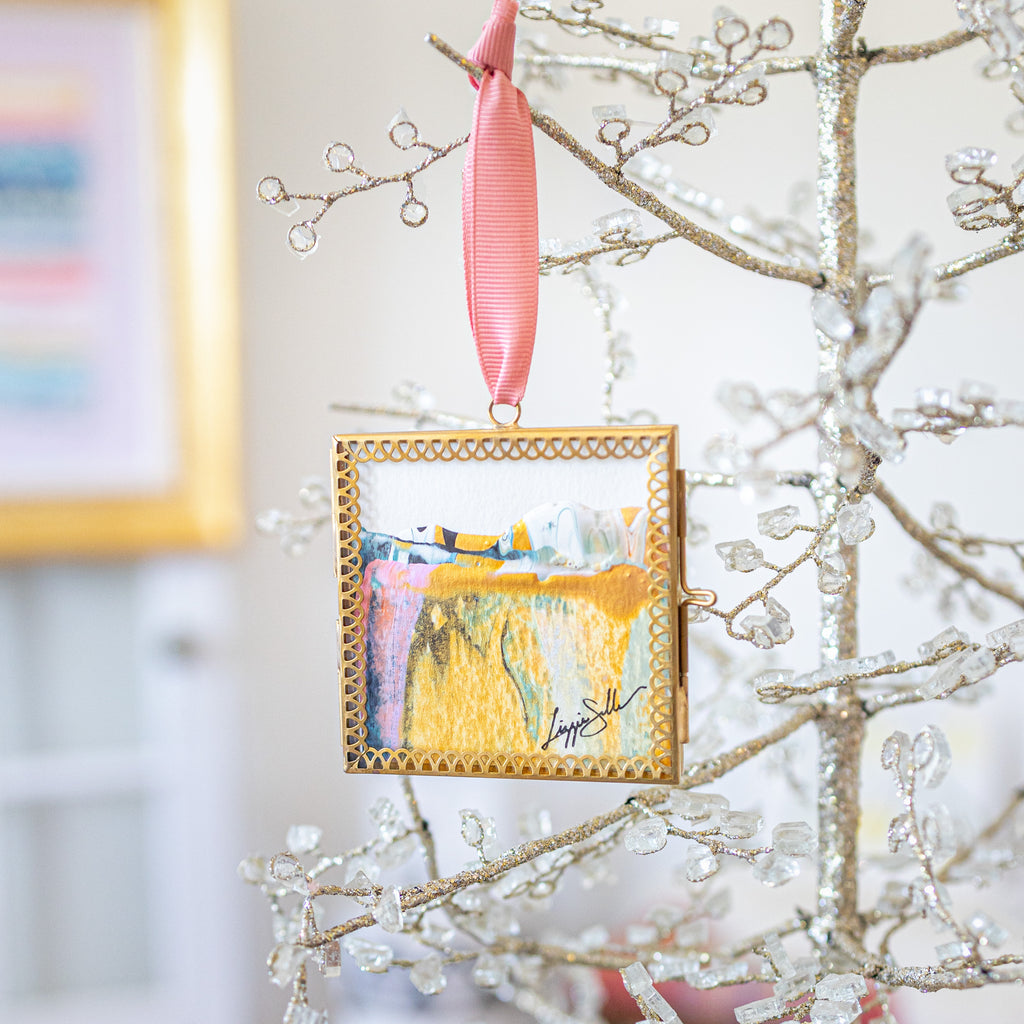 Merry & Bright Original Art Ornament #16