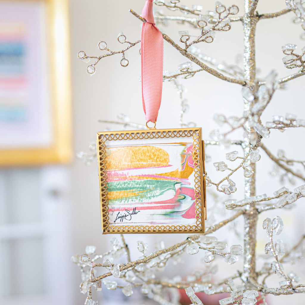 Merry & Bright Original Art Ornament #19
