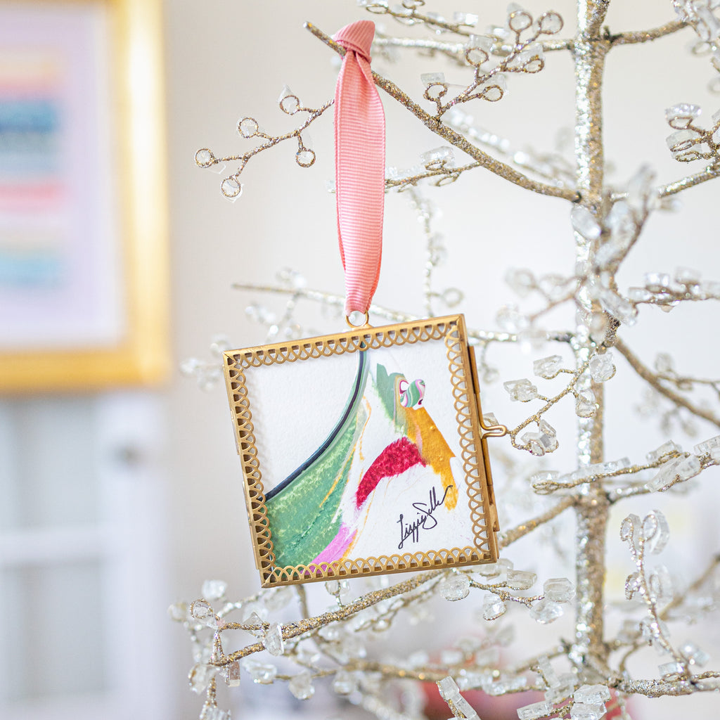 Merry & Bright Original Art Ornament #22